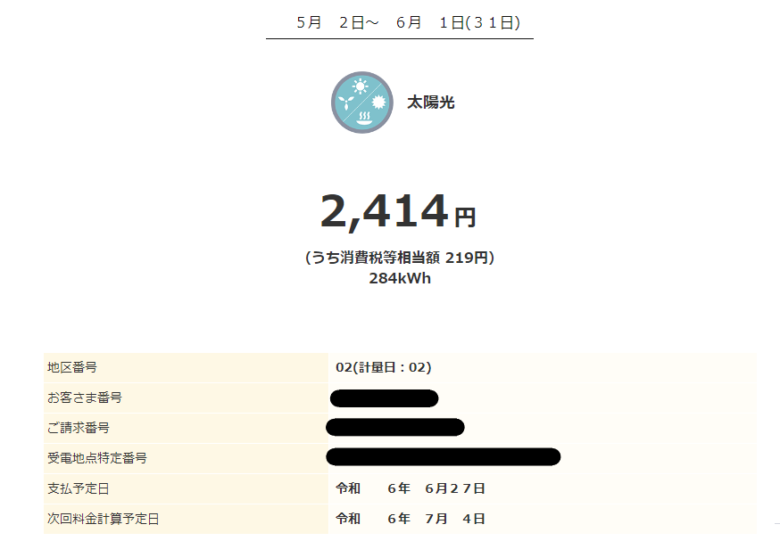 2024年6月売電明細